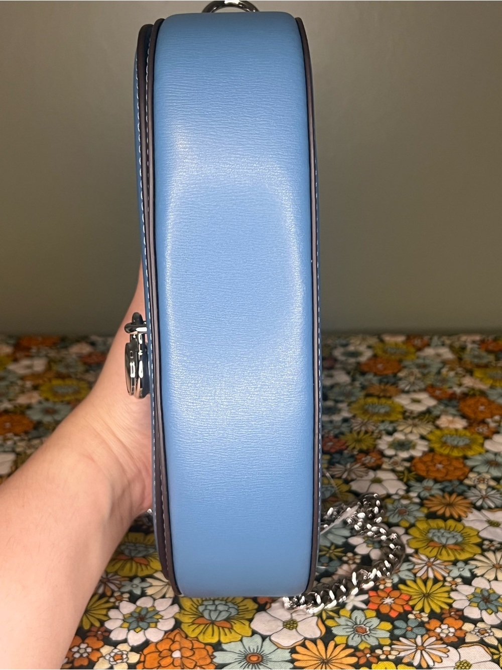 Michael Kors Mila Convertible Crossbody/Shoulder Bag Blue - Picture 6 of 8